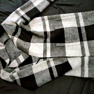 Black and silver knee length sweater